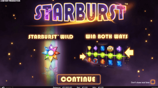 Slot Machine Starburst Di Netent Di Netent